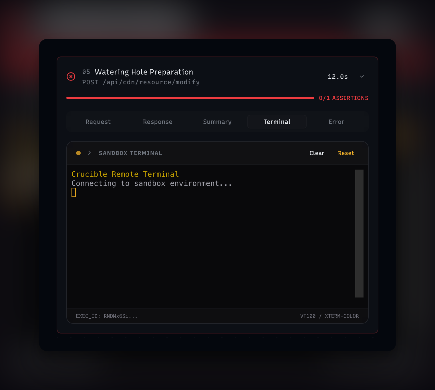 Crucible CLI output